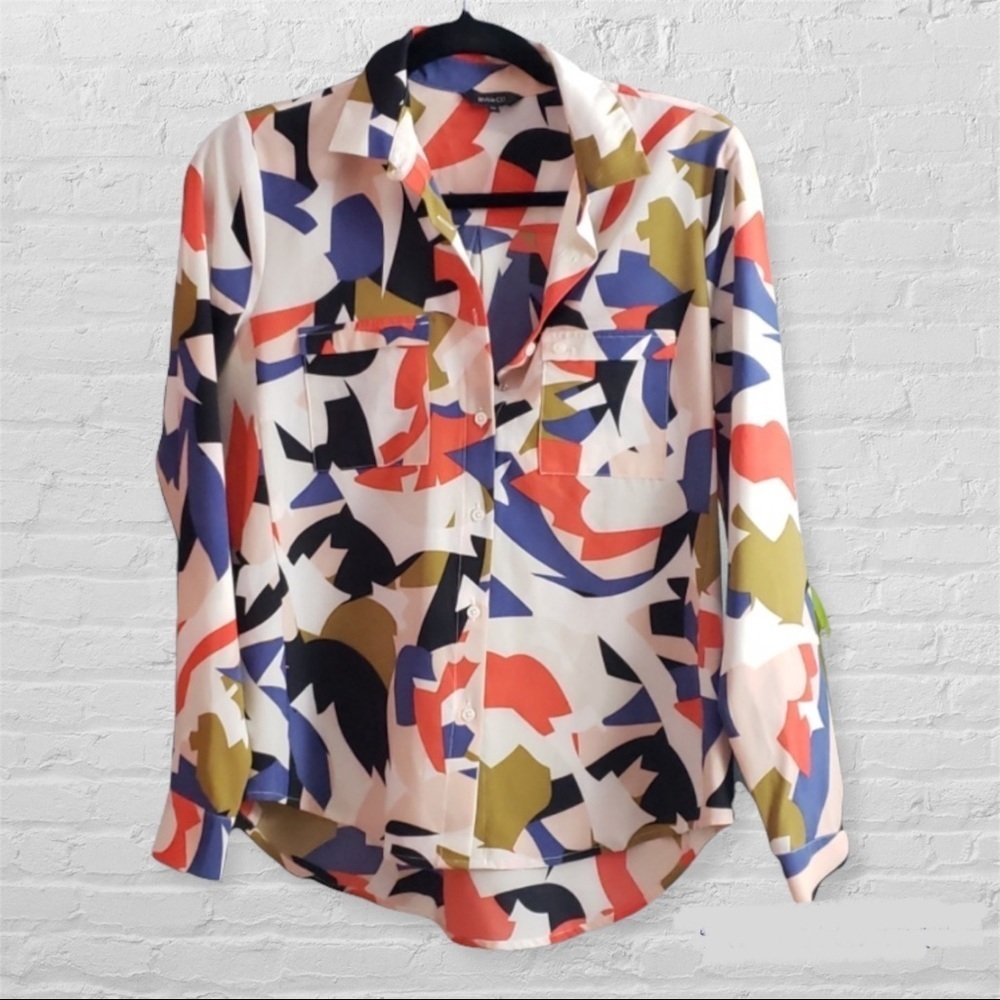 Rw&co silky abstract blouse